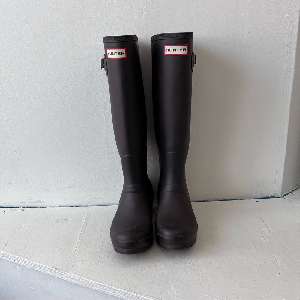 Hunter original tall brown boots
